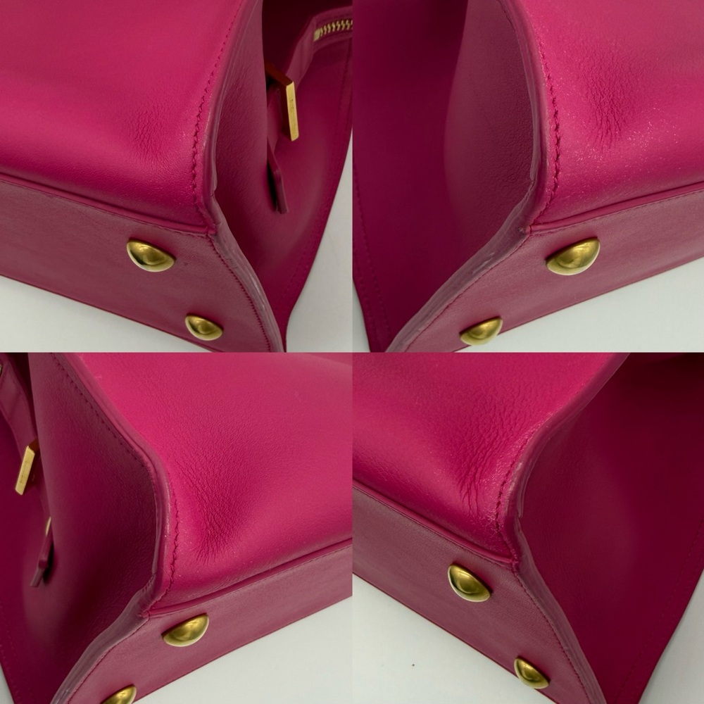 Authentic Yves Saint Laurent pink small cabad tote in smoot calfskin leather - Picture 8 of 15